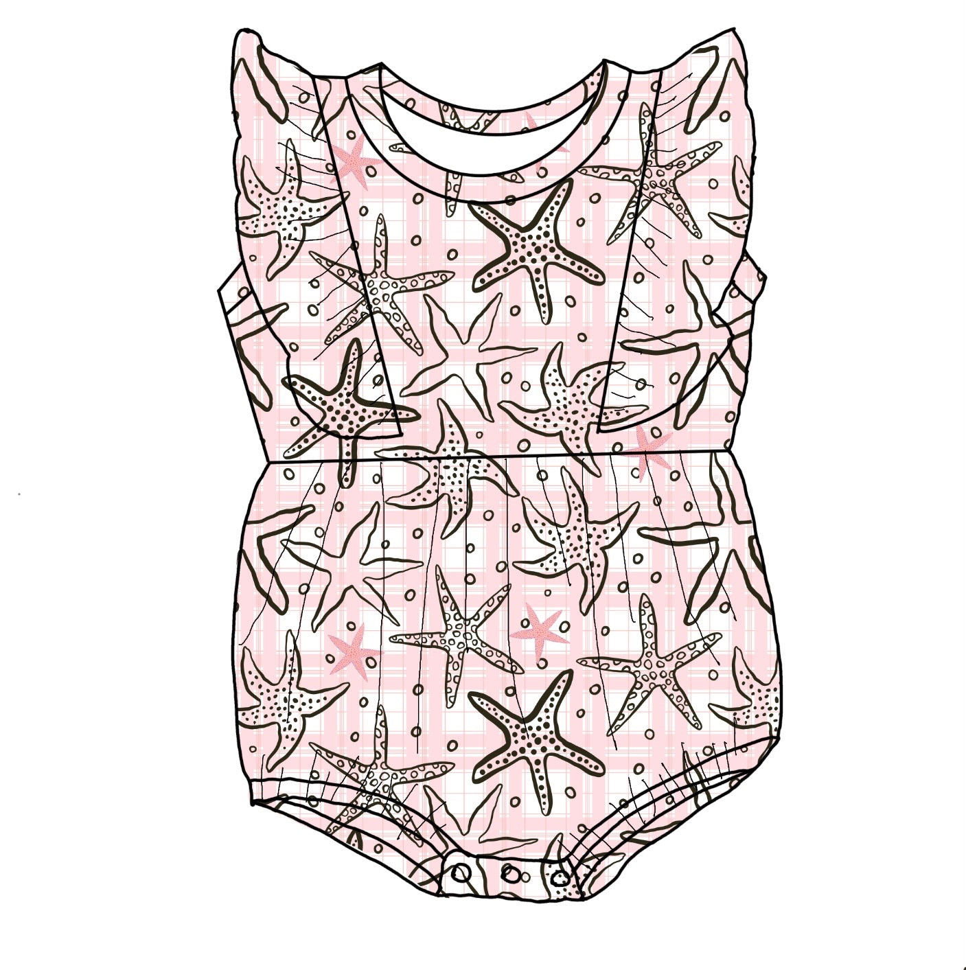 Make A Wish, Starfish - Bubble romper