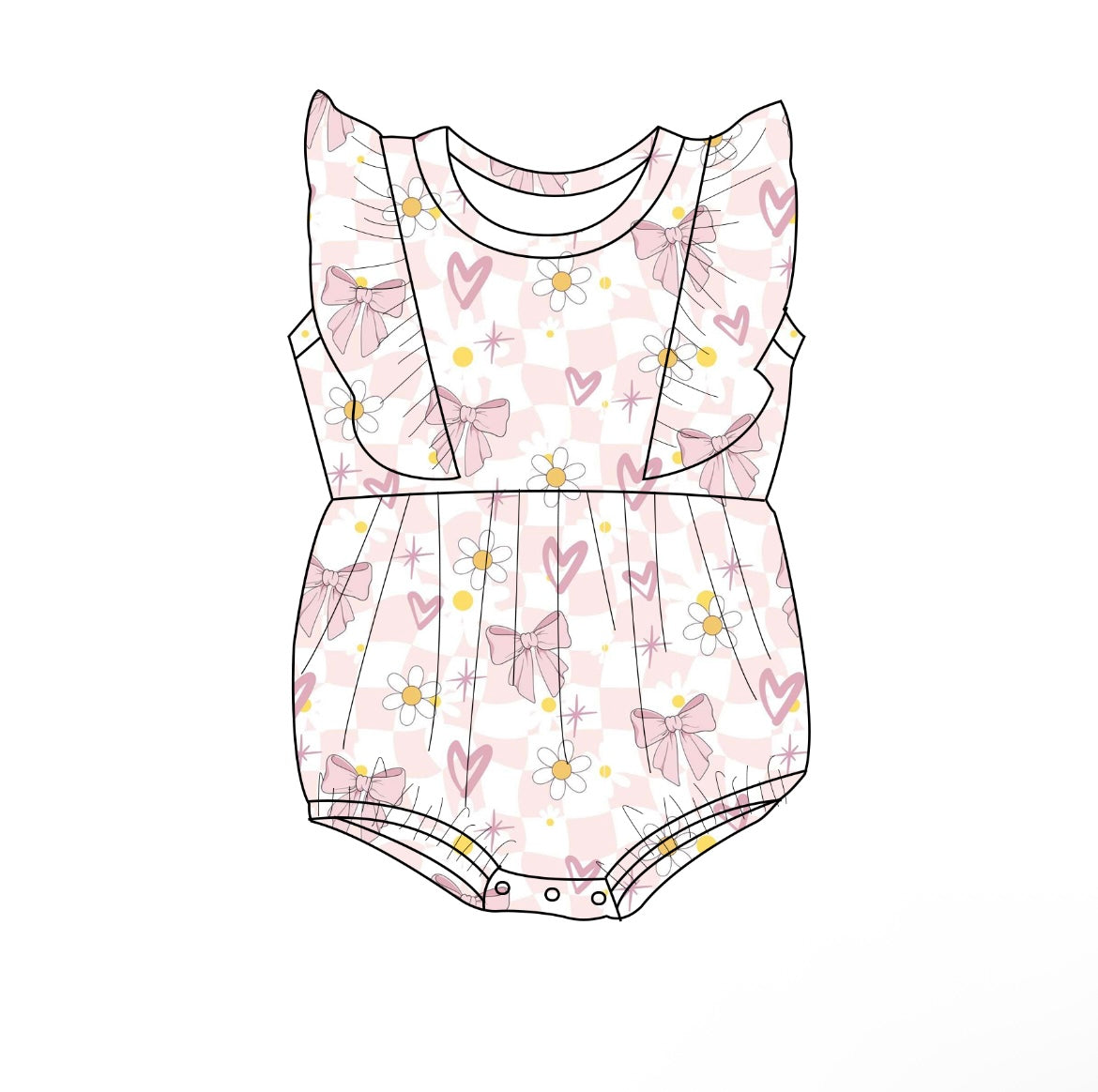 Blush and Bloom - Bubble romper