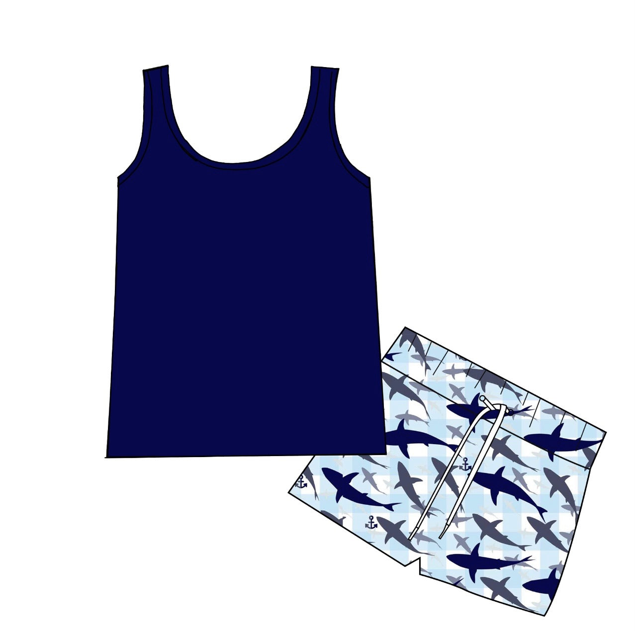 Shark Attack- PJ Set