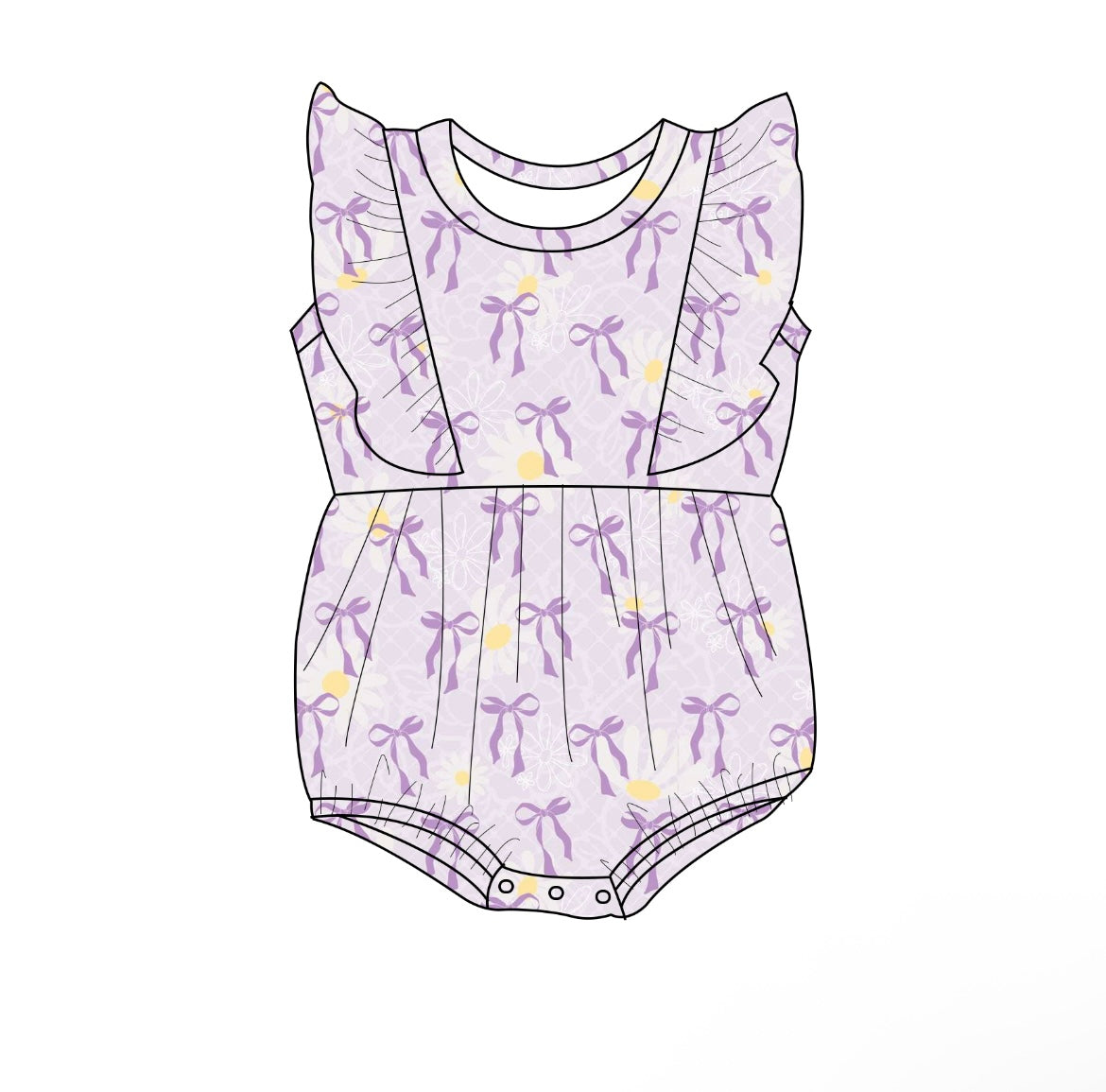 Lilac Lace - Bubble romper